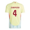 Officiële Voetbalshirt Spanje Martin Zubimendi 4 Uit EK 2024 - Heren